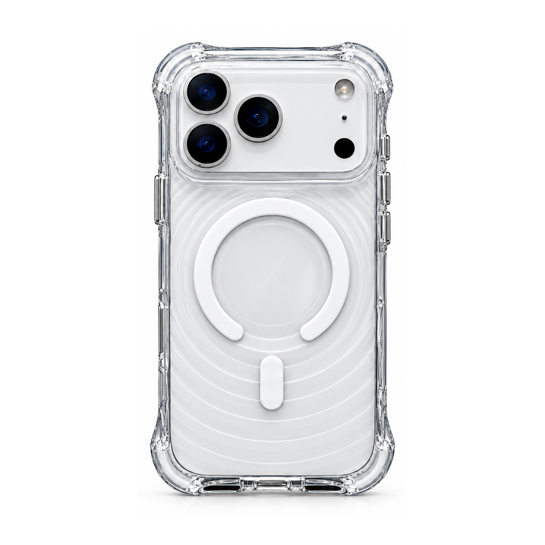 Back Pocket MagSafe Clear Shockproof Case with Reinforced Corners