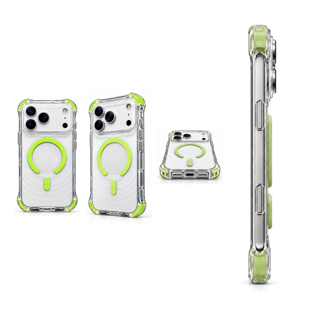 Back Pocket MagSafe Clear Shockproof Case with Reinforced Corners