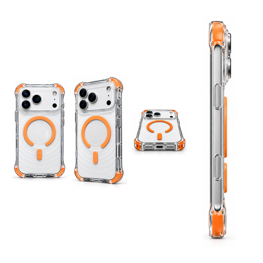 Back Pocket MagSafe Clear Shockproof Case with Reinforced Corners