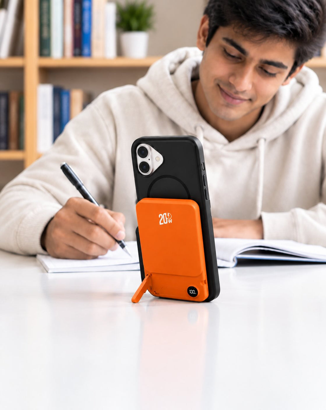 20W Magnetic Wireless Power Bank with Kickstand | Slim Fast Charger