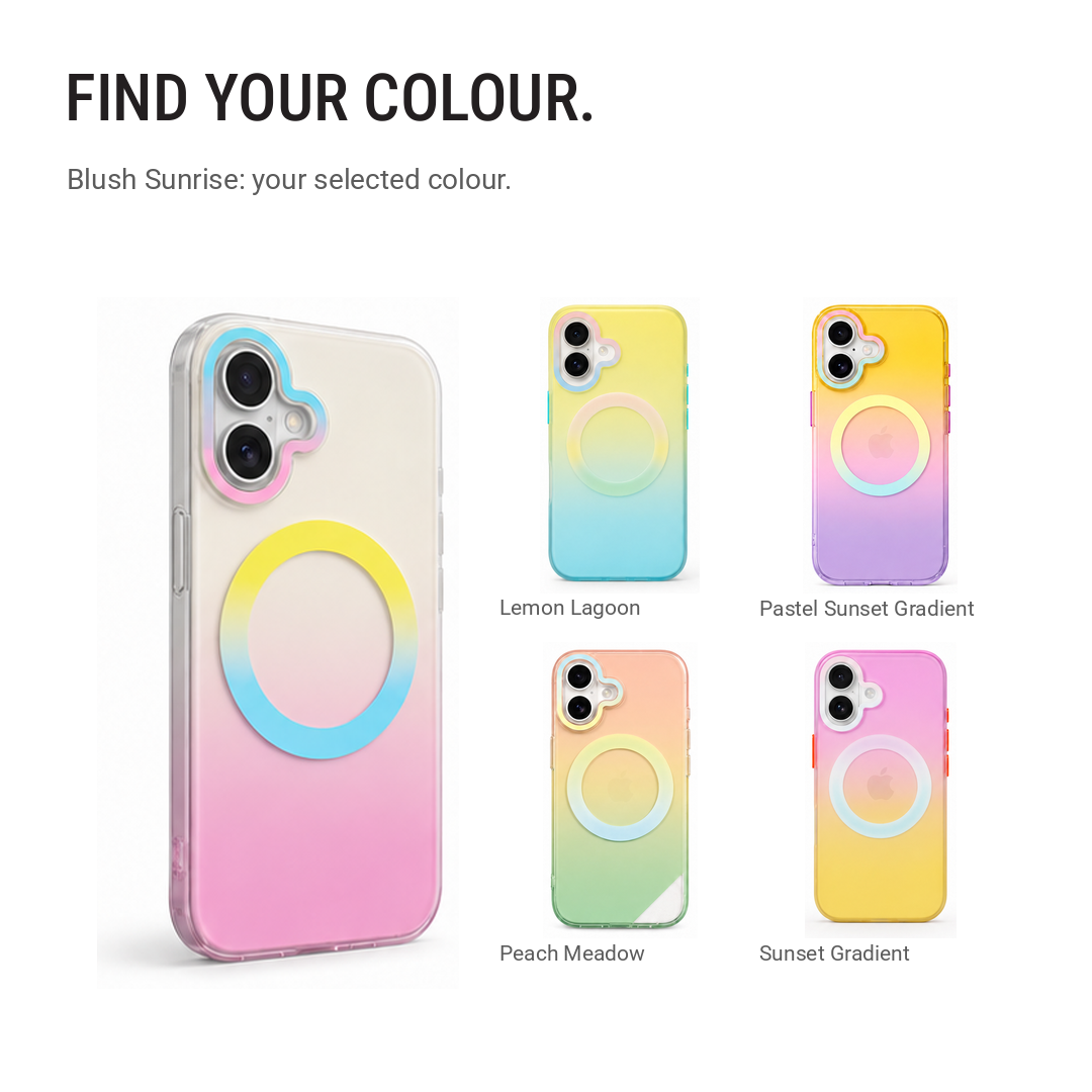 Matte Joyful – Phone Case with Built-In Magnetic Ring & Raised Camera Protection