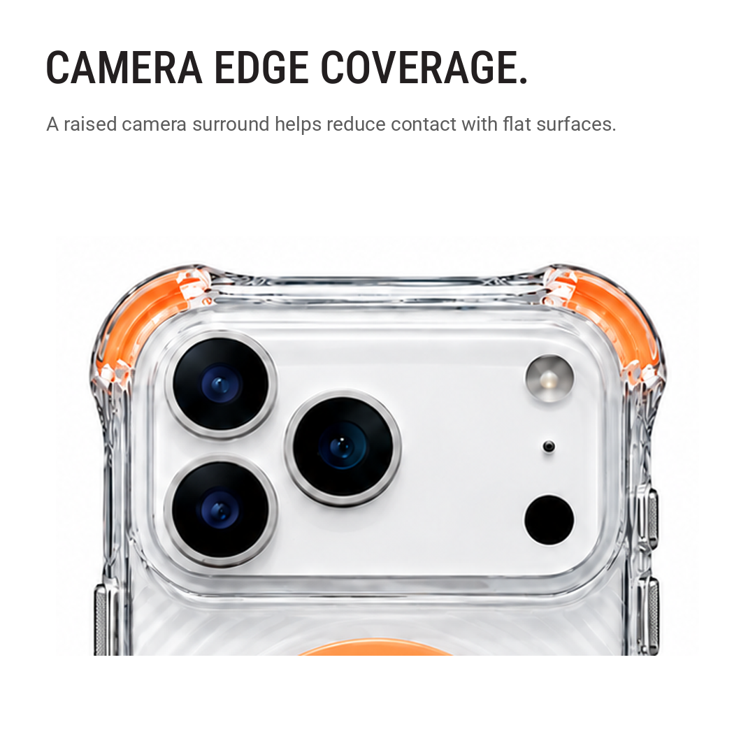 Back Pocket MagSafe Clear Shockproof Case with Reinforced Corners