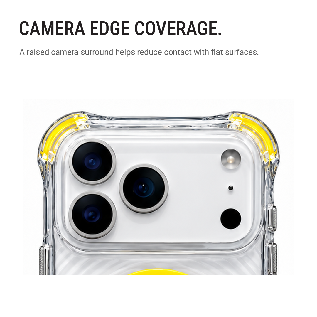 Back Pocket MagSafe Clear Shockproof Case with Reinforced Corners