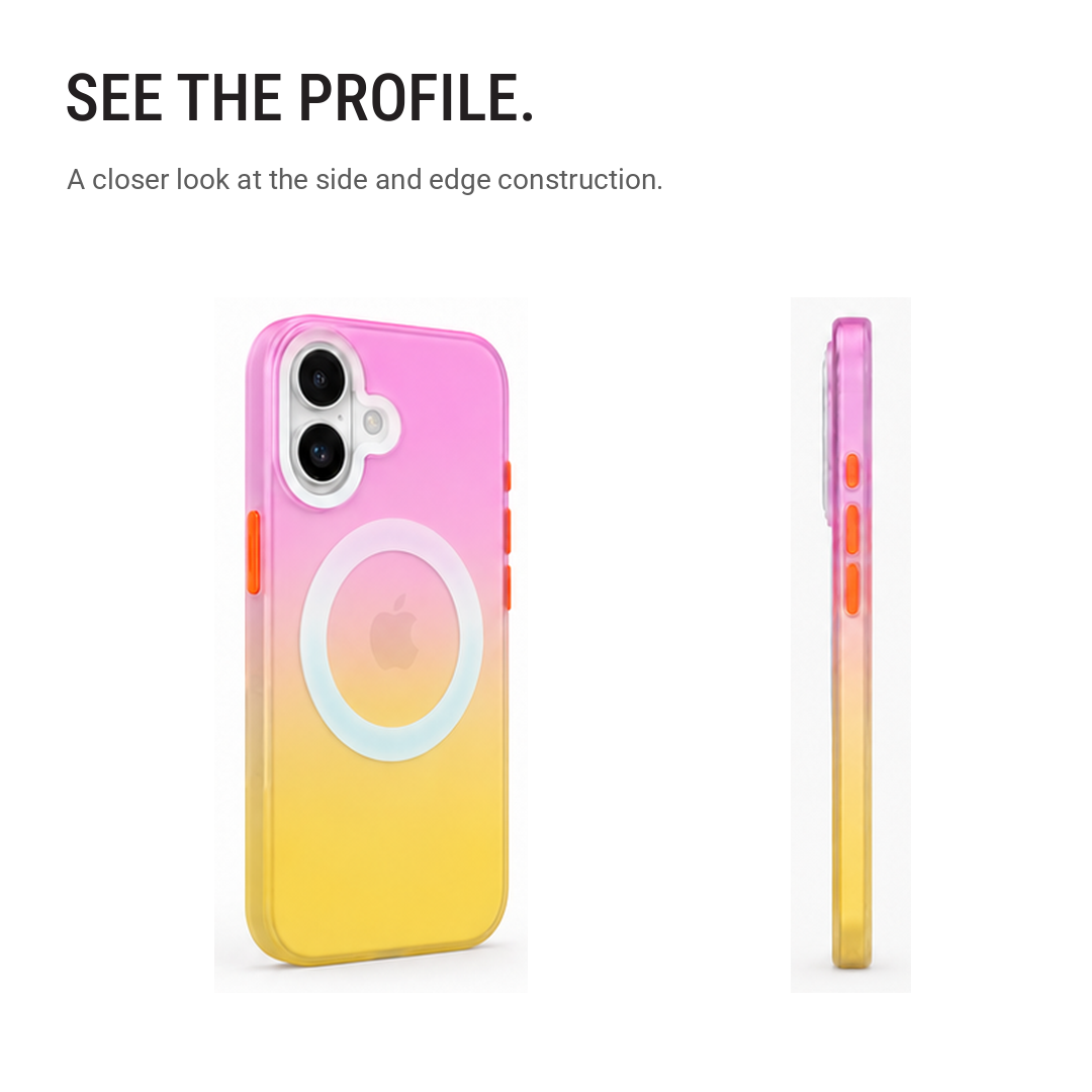 Matte Joyful – Phone Case with Built-In Magnetic Ring & Raised Camera Protection
