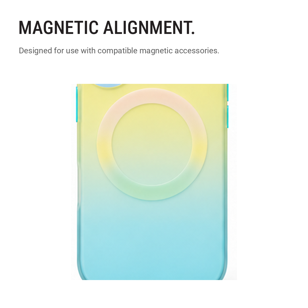 Matte Joyful – Phone Case with Built-In Magnetic Ring & Raised Camera Protection