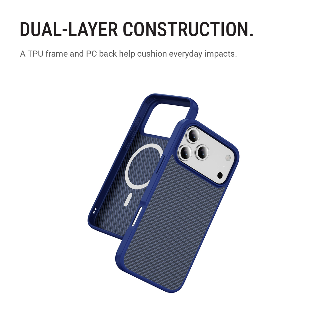 Back Pocket Carbon Weave MagSafe Phone Case Cover