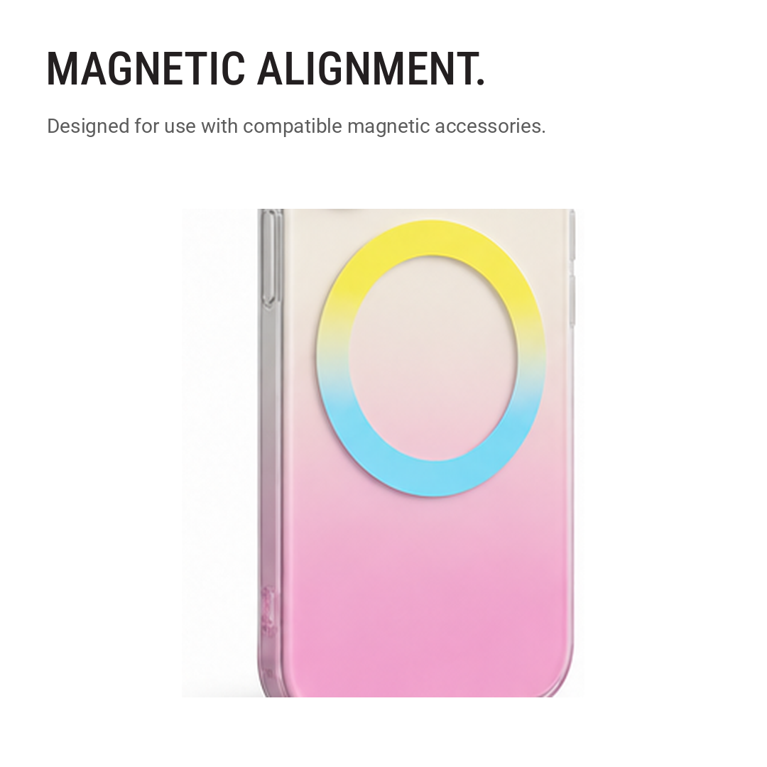 Matte Joyful – Phone Case with Built-In Magnetic Ring & Raised Camera Protection