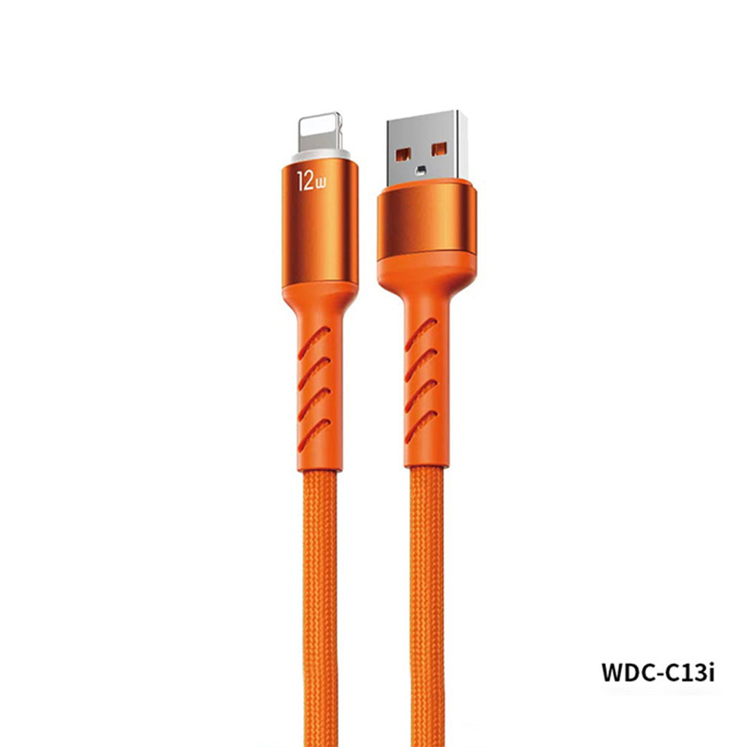 WEKOME WDC-C13a 88W Thunder Ambient Light Series Fast Charging Data Cable – 1.2m Nylon Braided