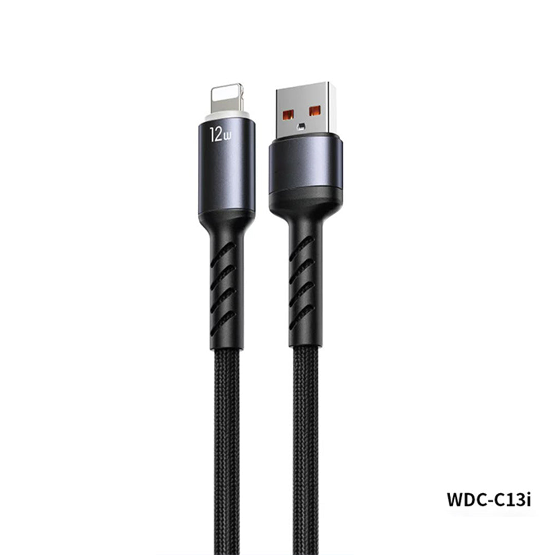 WEKOME WDC-C13a 88W Thunder Ambient Light Series Fast Charging Data Cable – 1.2m Nylon Braided