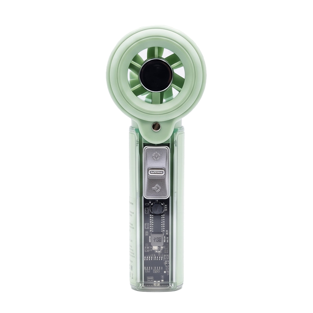 Back Pocket Handheld Mist Fan with LED Speed Display – Rechargeable 2-in-1 Cooling Fan