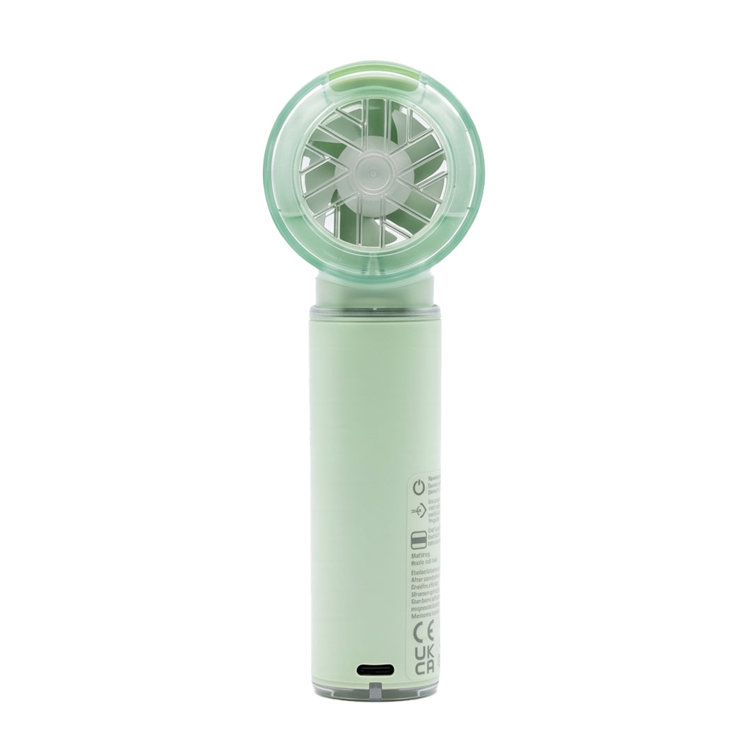 Back Pocket Handheld Mist Fan with LED Speed Display – Rechargeable 2-in-1 Cooling Fan