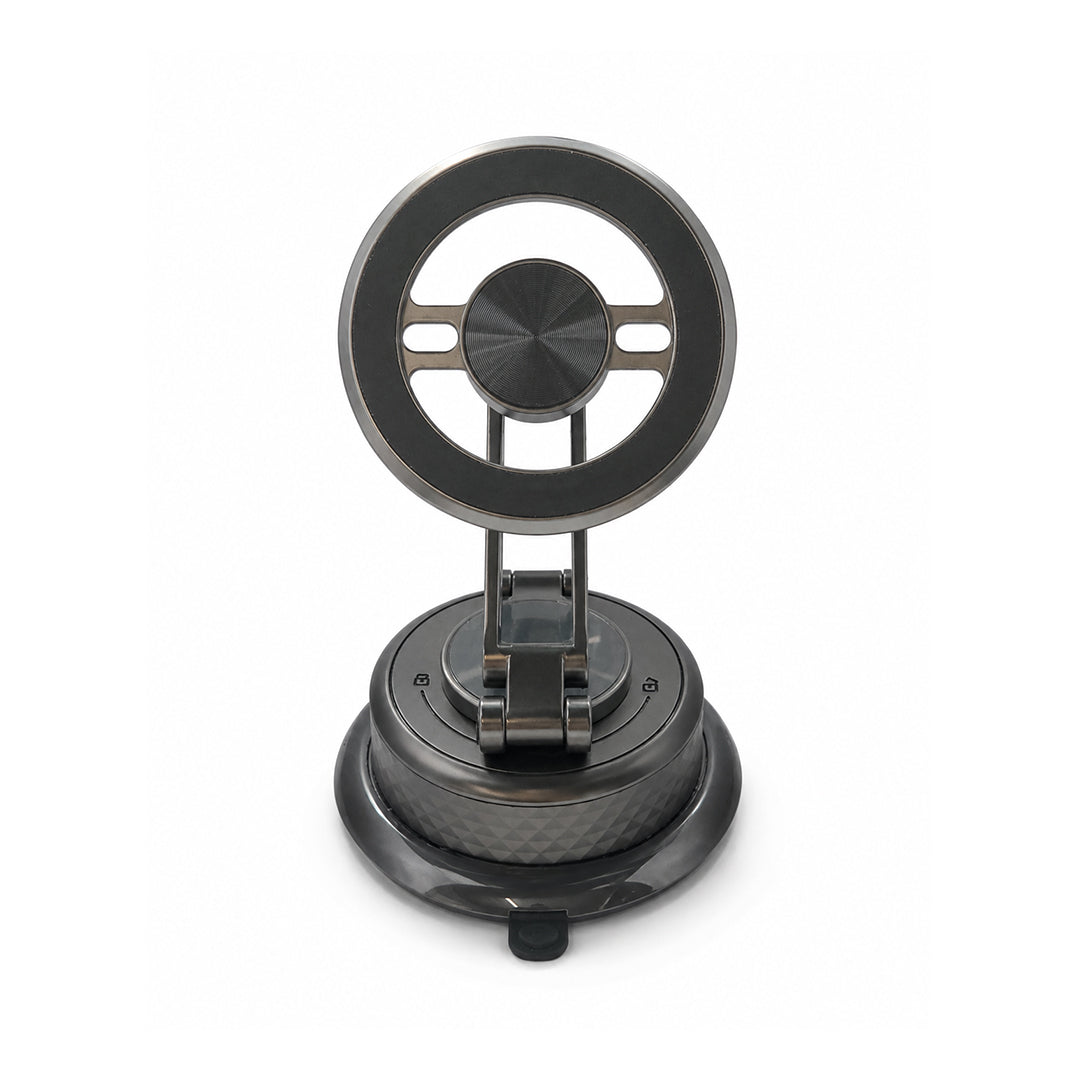 Back Pocket Foldable Magnetic Phone Holder – 360° Adjustable Vacuum Suction Mobile Stand
