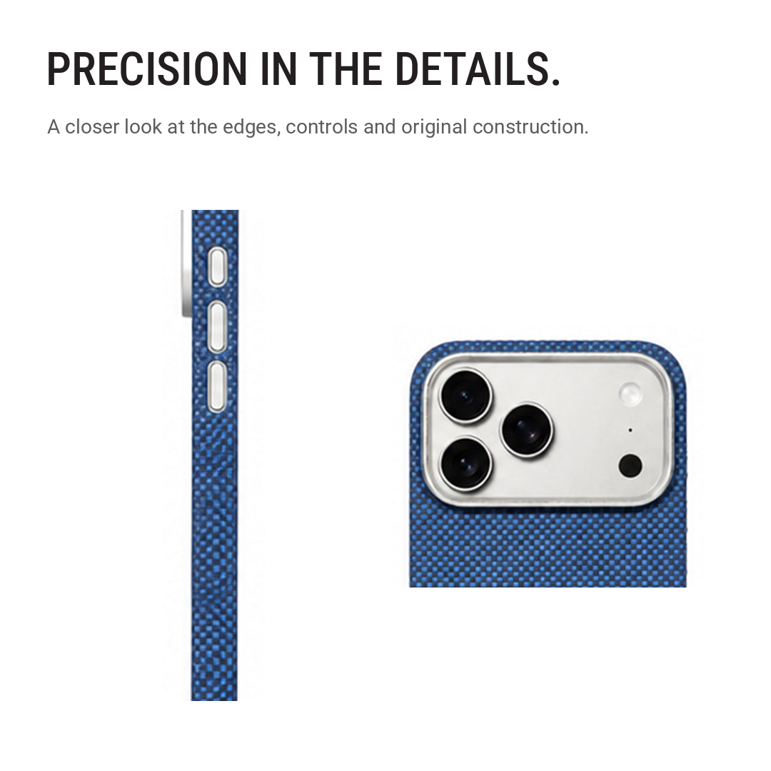 Blue Lattice-Weave Ultra-Slim Magnetic Protective Case