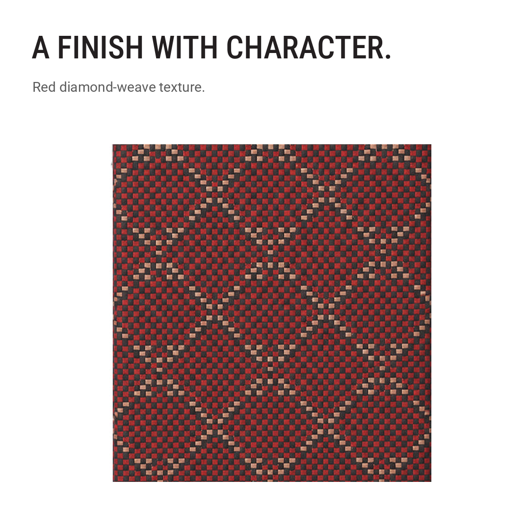 Red Diamond-Weave Magnetic Aramid Fibre Protective Case