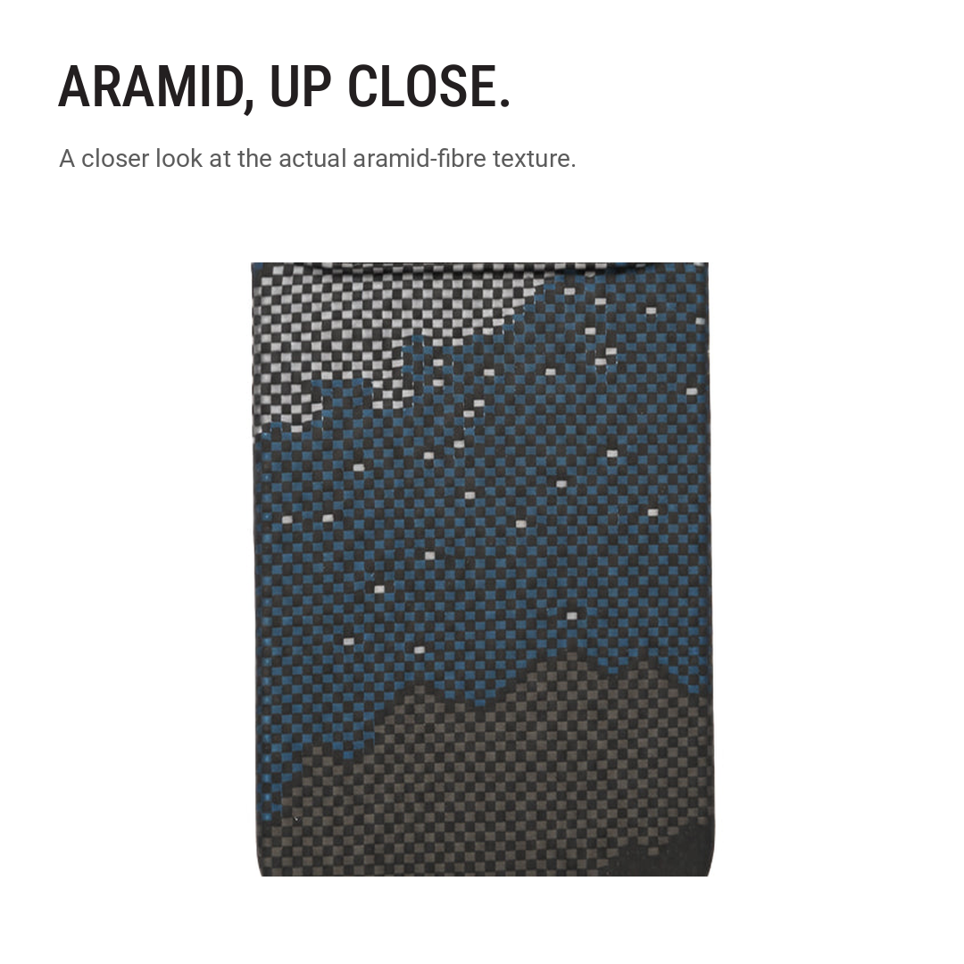 Aramid Fibre Magnetic Protective Case with Fusion-Weave Texture, Starry Blue