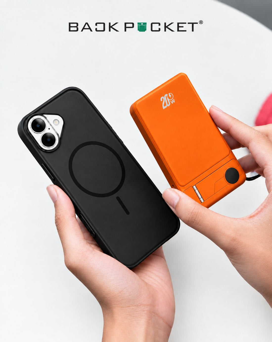 20W Magnetic Wireless Power Bank with Kickstand | Slim Fast Charger