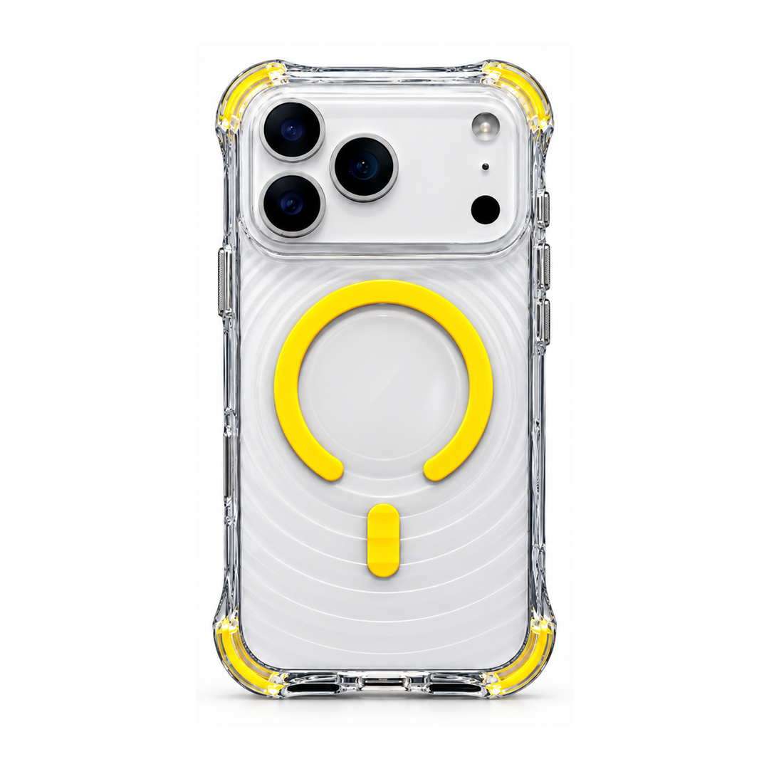 Back Pocket MagSafe Clear Shockproof Case with Reinforced Corners