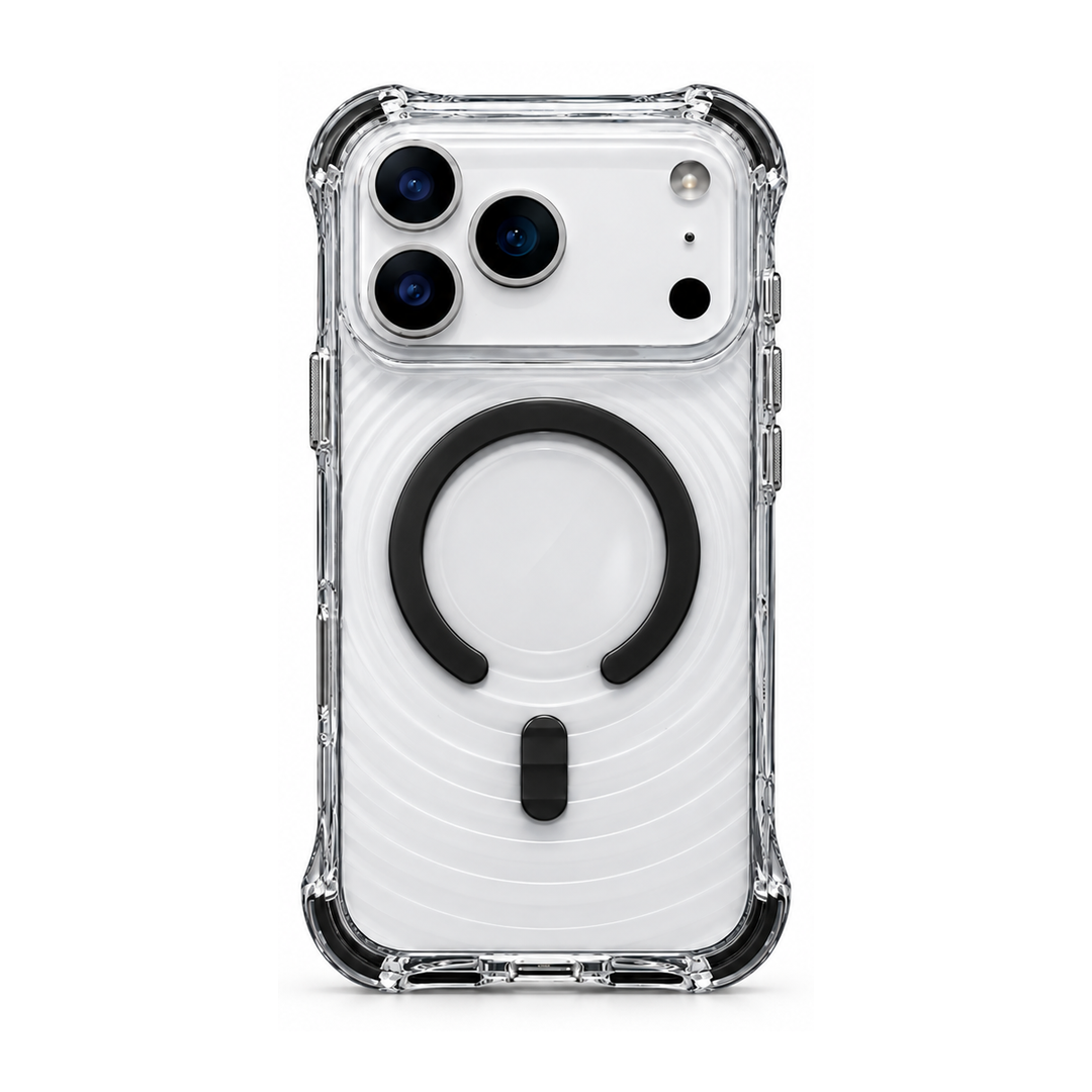 Back Pocket MagSafe Clear Shockproof Case with Reinforced Corners