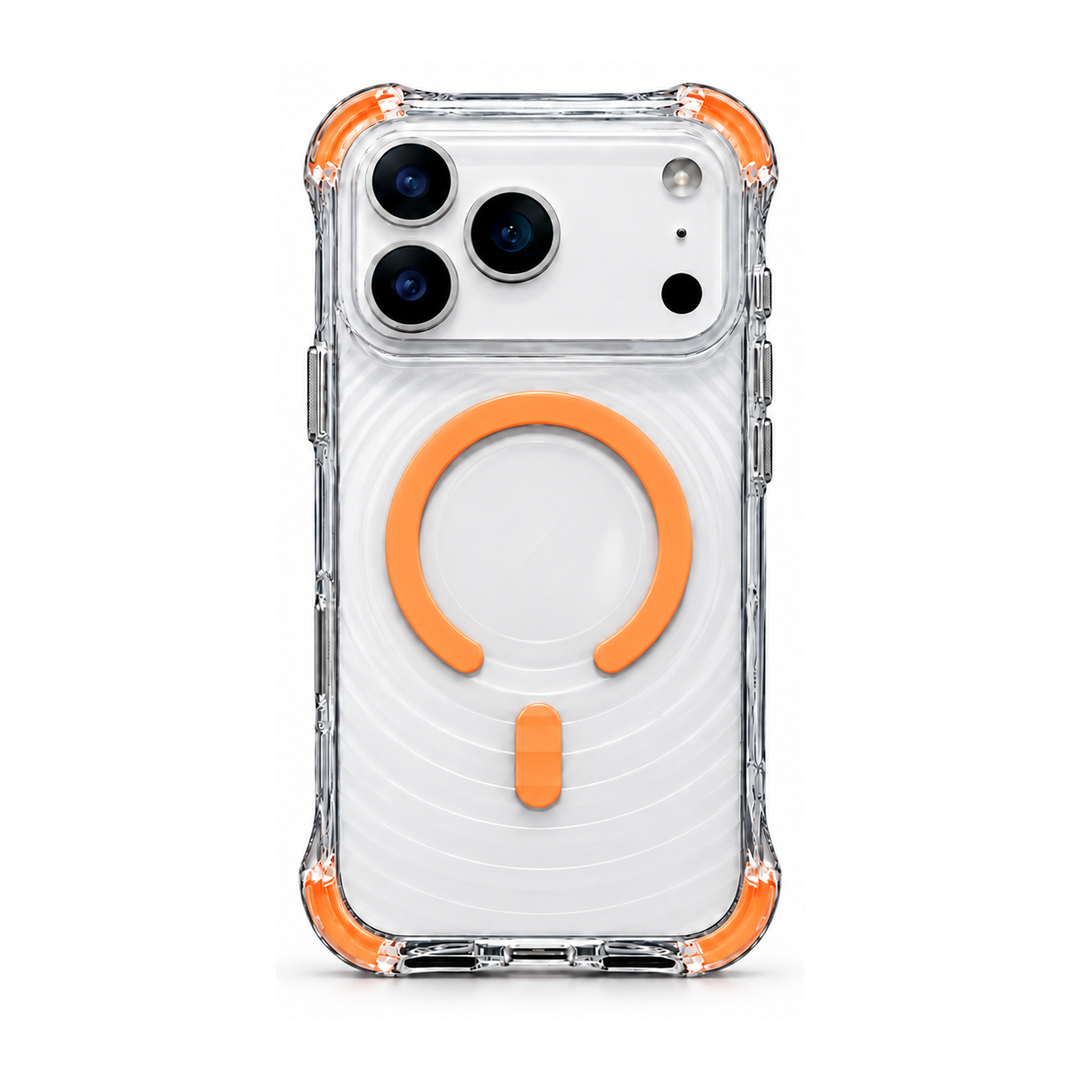Back Pocket MagSafe Clear Shockproof Case with Reinforced Corners