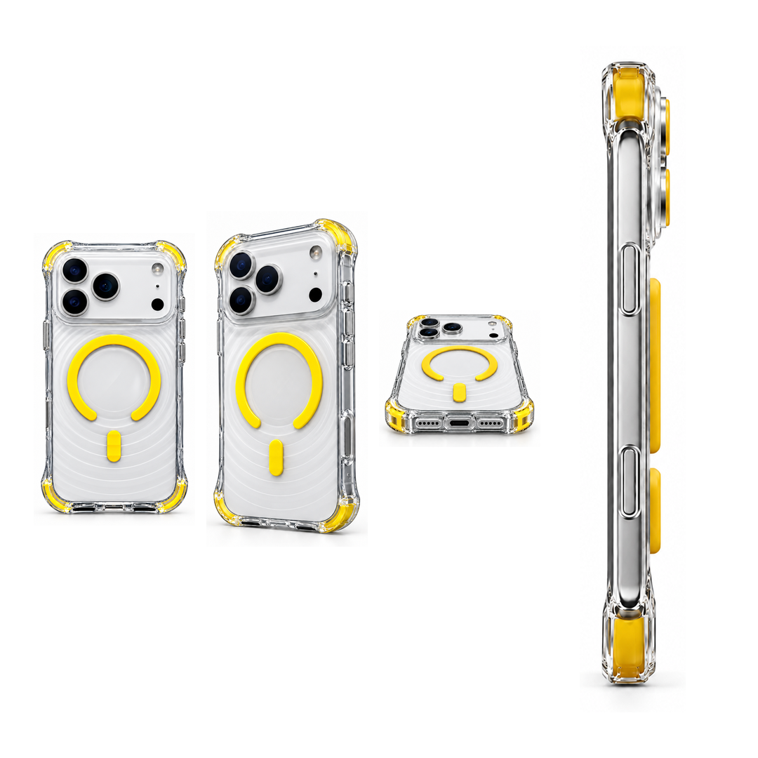Back Pocket MagSafe Clear Shockproof Case with Reinforced Corners