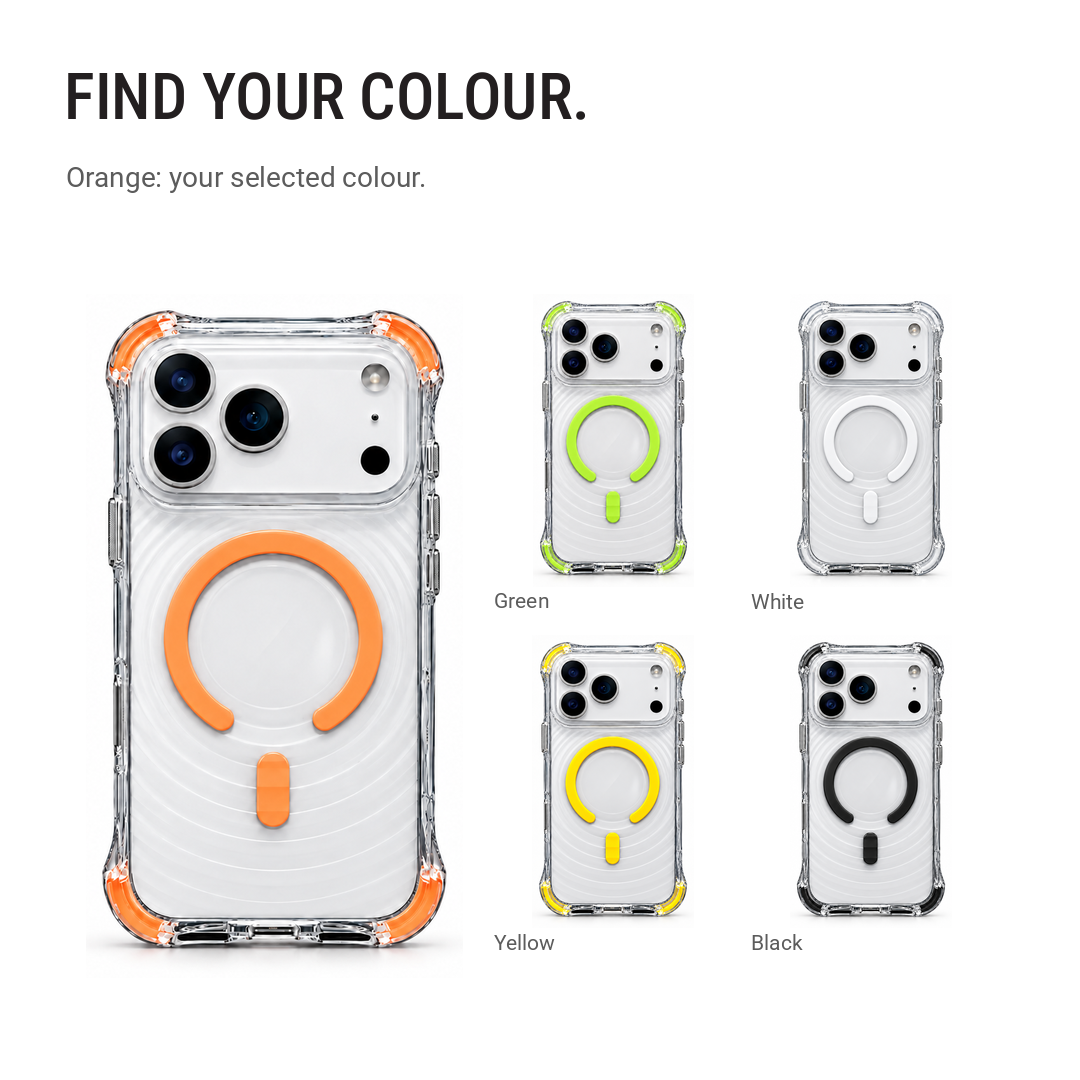 Back Pocket MagSafe Clear Shockproof Case with Reinforced Corners
