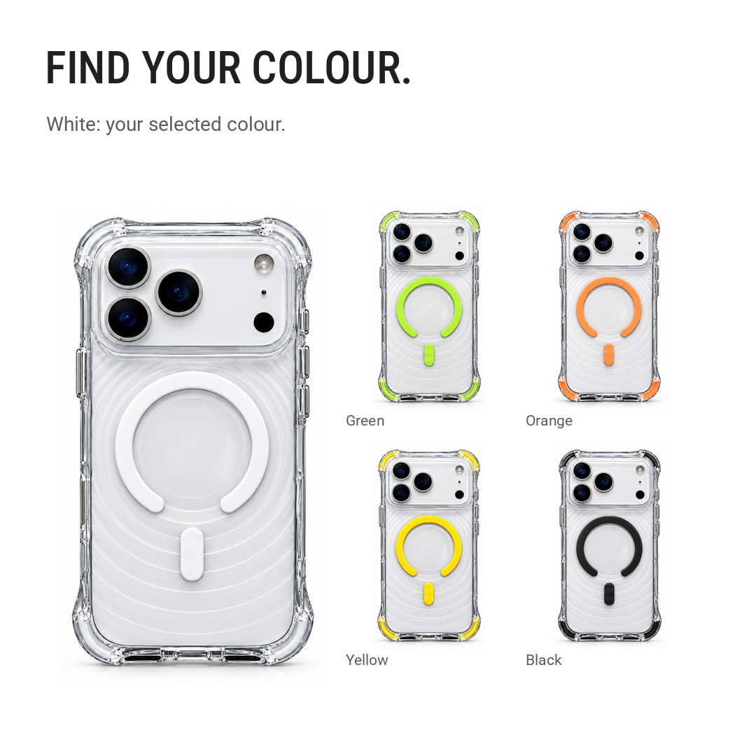 Back Pocket MagSafe Clear Shockproof Case with Reinforced Corners