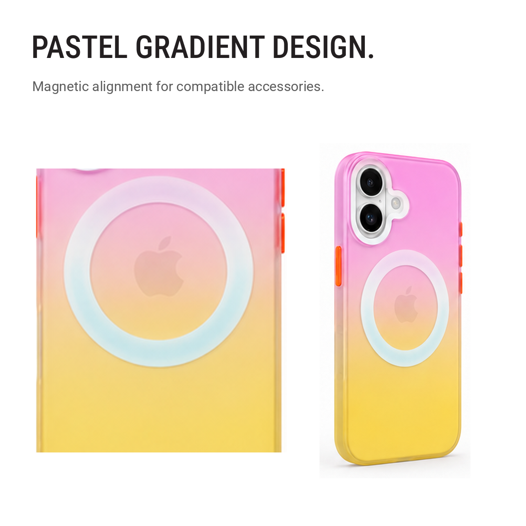 Matte Joyful – Phone Case with Built-In Magnetic Ring & Raised Camera Protection