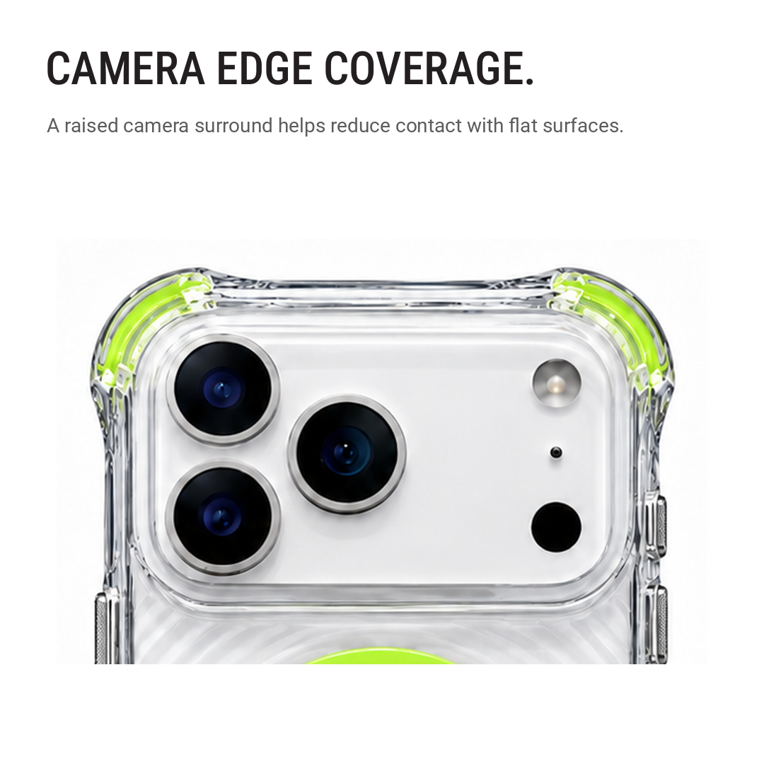 Back Pocket MagSafe Clear Shockproof Case with Reinforced Corners