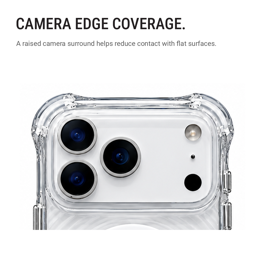 Back Pocket MagSafe Clear Shockproof Case with Reinforced Corners