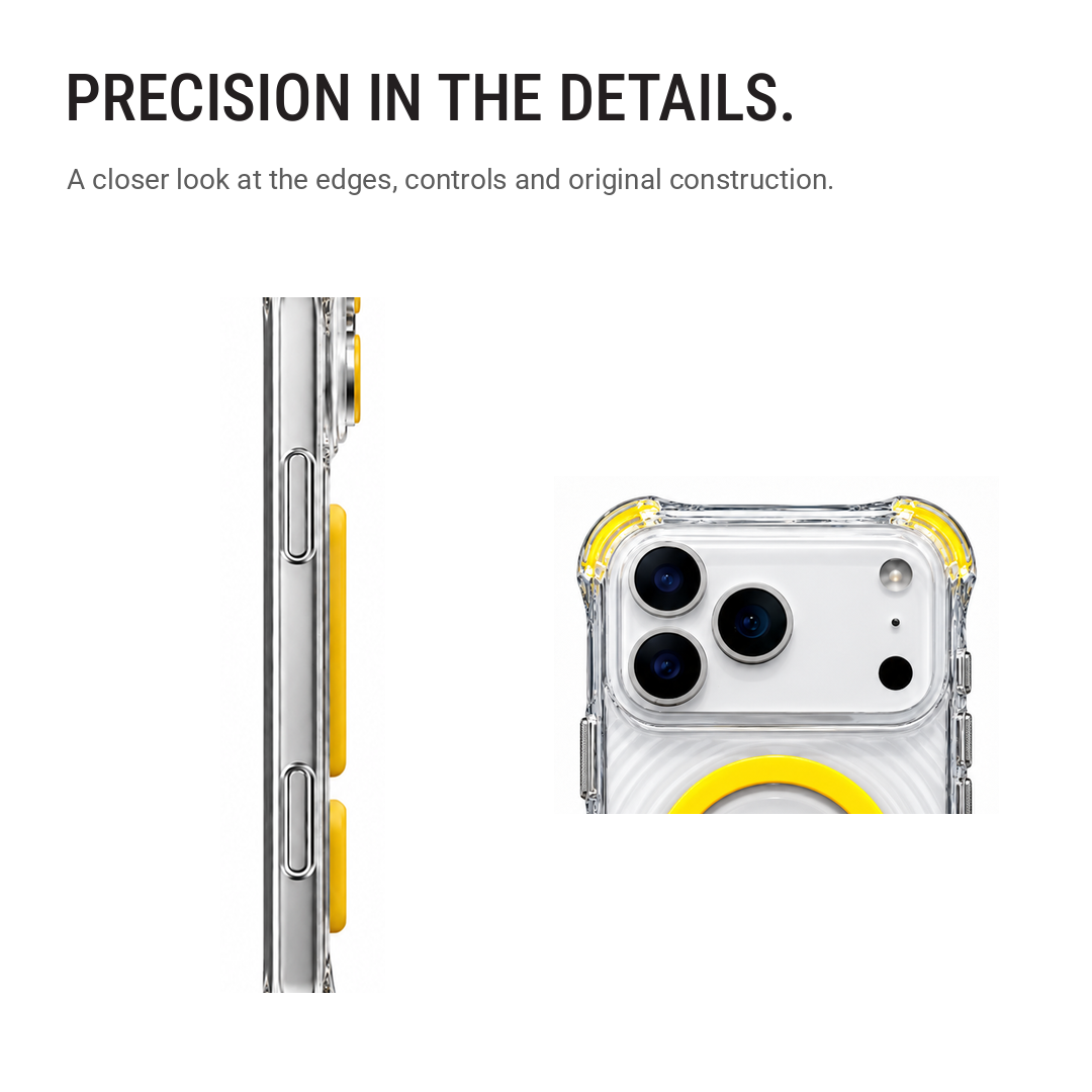 Back Pocket MagSafe Clear Shockproof Case with Reinforced Corners