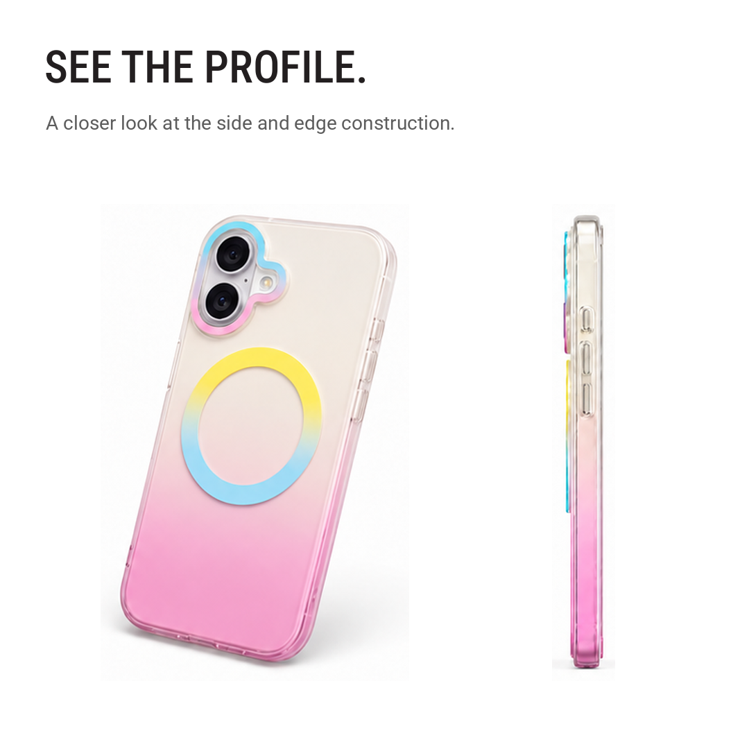 Matte Joyful – Phone Case with Built-In Magnetic Ring & Raised Camera Protection