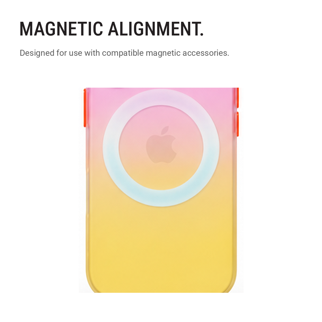 Matte Joyful – Phone Case with Built-In Magnetic Ring & Raised Camera Protection