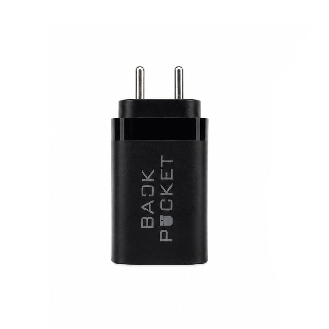 Back Pocket Black Fast Charging Wall Charger