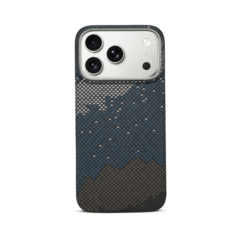 Aramid Fibre Magnetic Protective Case with Fusion-Weave Texture, Starry Blue