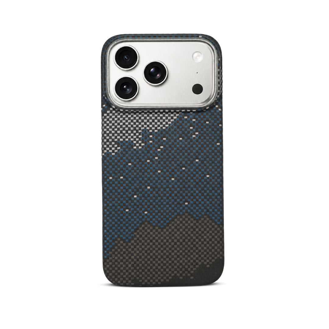 Aramid Fibre Magnetic Protective Case with Fusion-Weave Texture, Starry Blue