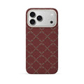Red Diamond-Weave Magnetic Aramid Fibre Protective Case