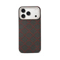Black & Red Diamond Pattern Textured Case with Metallic Camera Trim