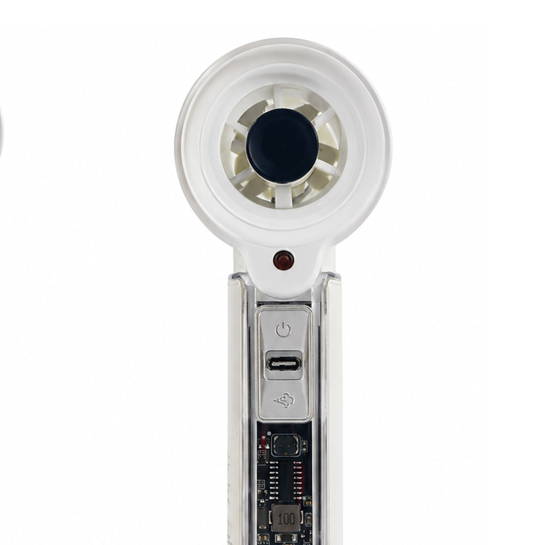 Back Pocket Handheld Mist Fan with LED Speed Display – Rechargeable 2-in-1 Cooling Fan