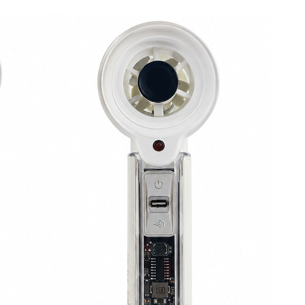 Back Pocket Handheld Mist Fan with LED Speed Display – Rechargeable 2-in-1 Cooling Fan