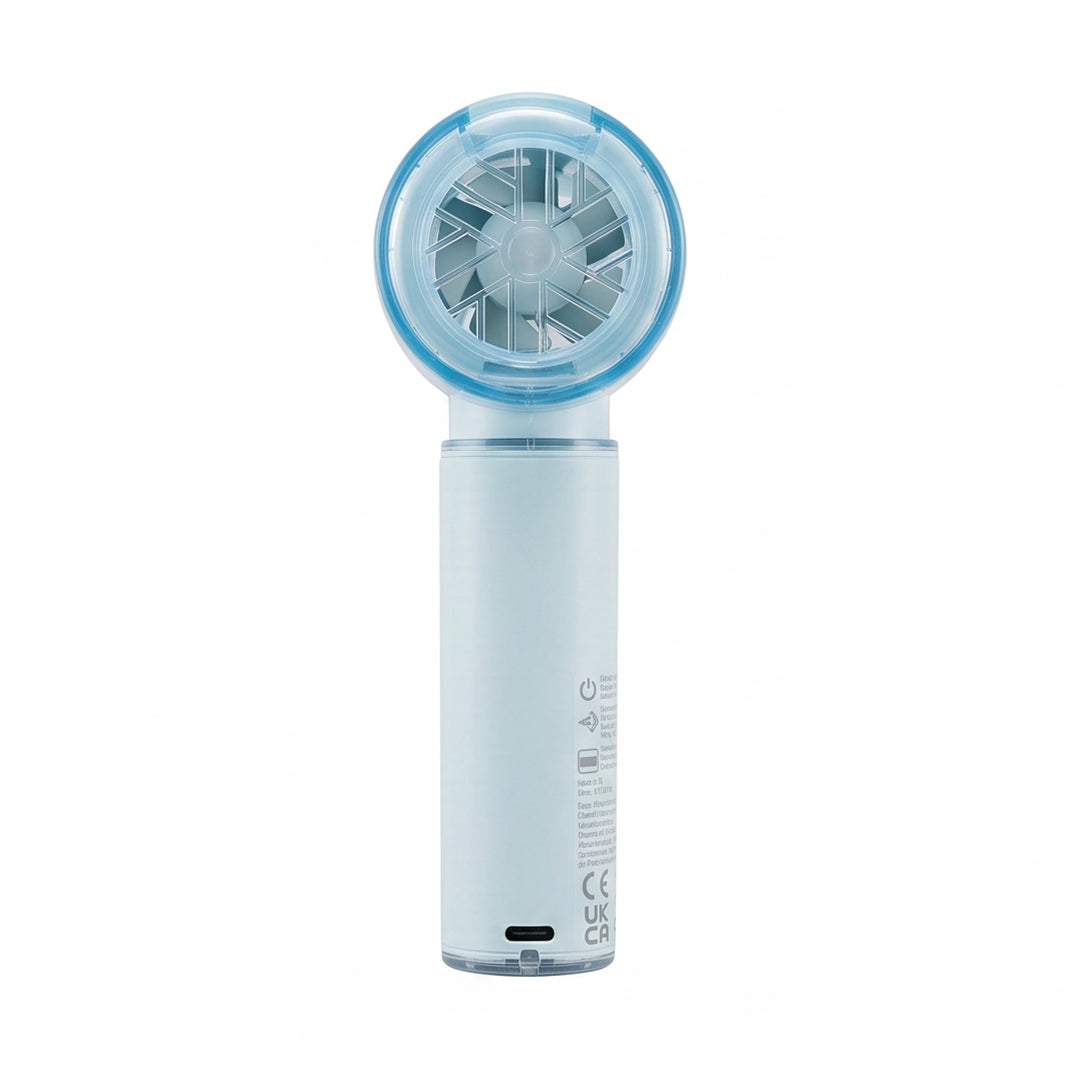 Back Pocket Handheld Mist Fan with LED Speed Display – Rechargeable 2-in-1 Cooling Fan
