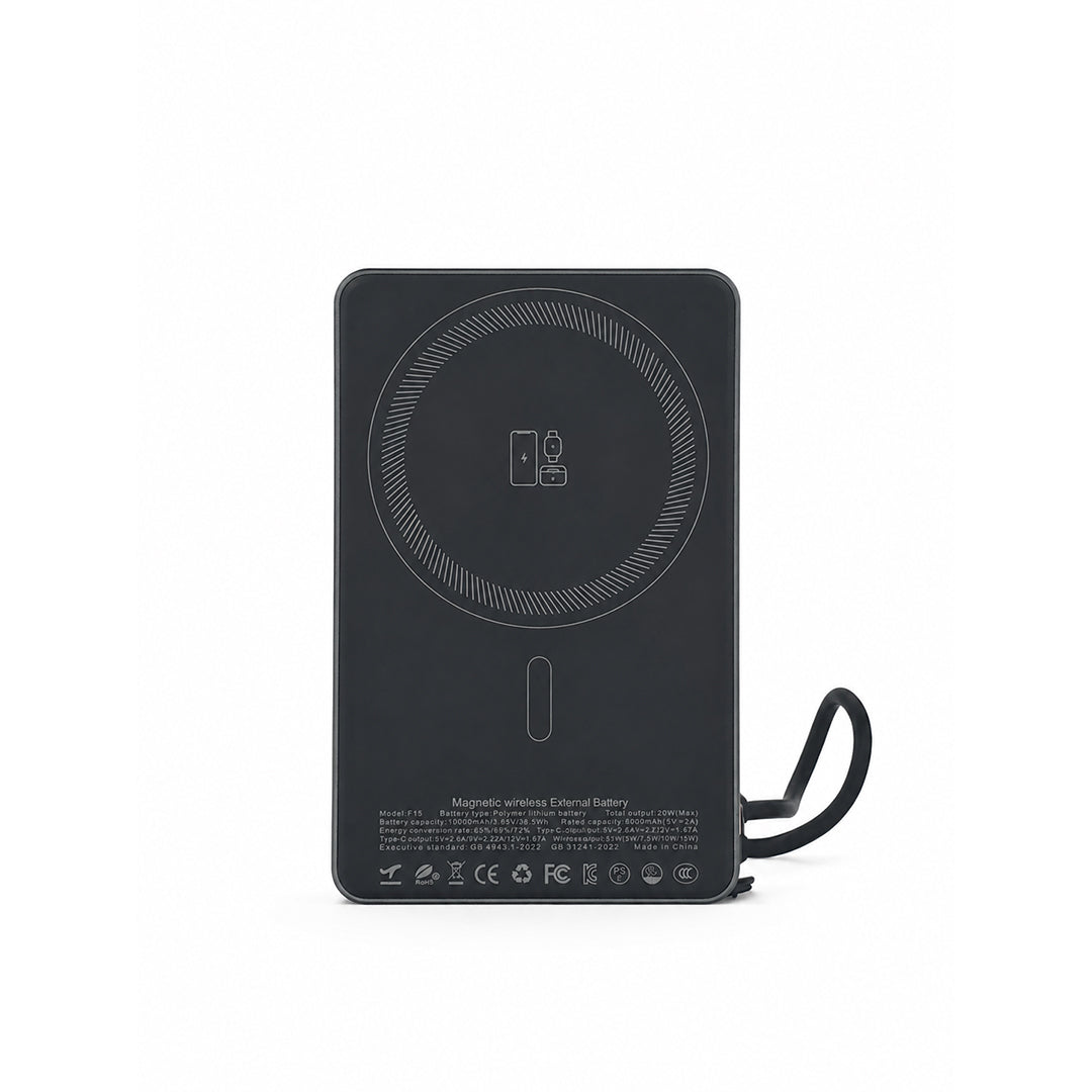 20W Magnetic Wireless Power Bank with Kickstand | Slim Fast Charger