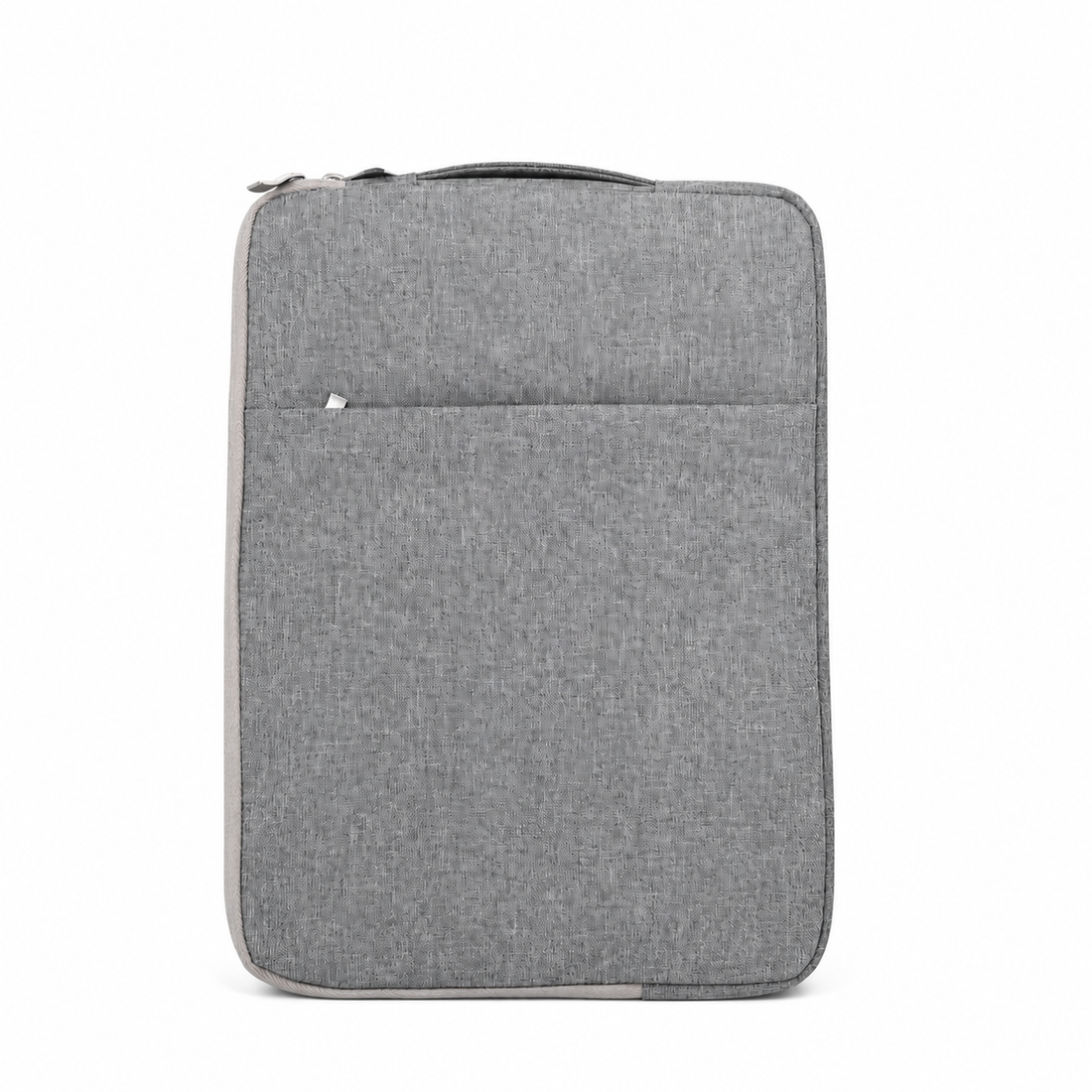 Grey 13.3-Inch Laptop Carry Sleeve with Front Storage Pocket and Cushioned Interior