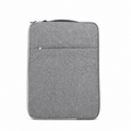 Grey 13.3-Inch Laptop Carry Sleeve with Front Storage Pocket and Cushioned Interior
