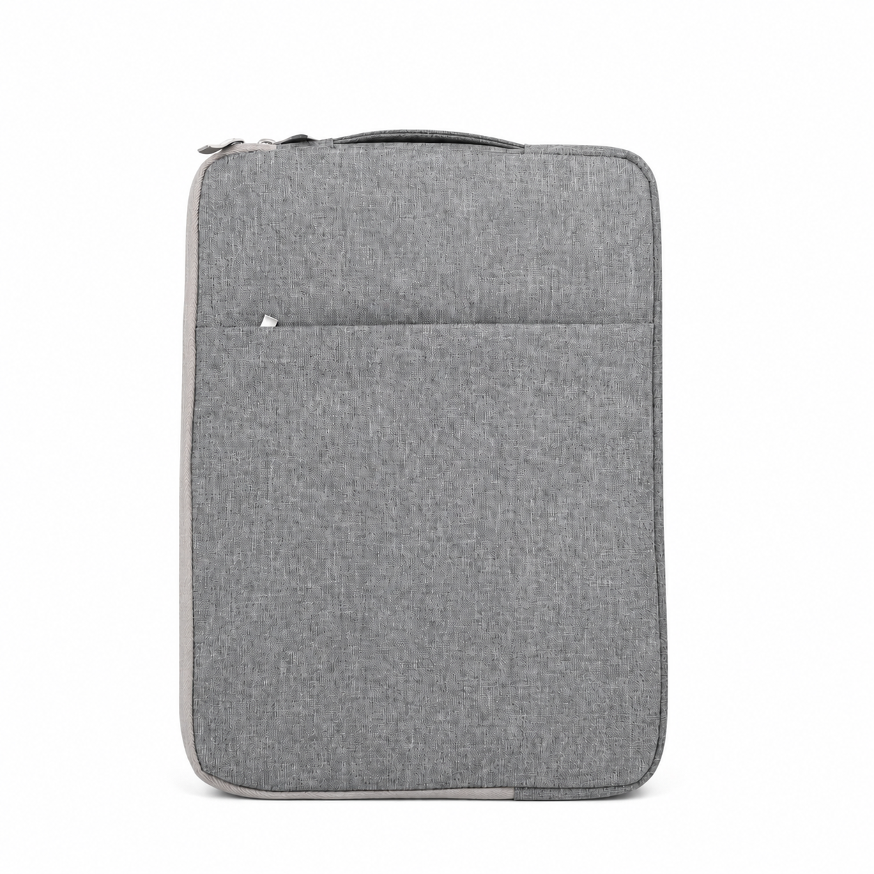 Grey 13.3-Inch Laptop Carry Sleeve with Front Storage Pocket and Cushioned Interior