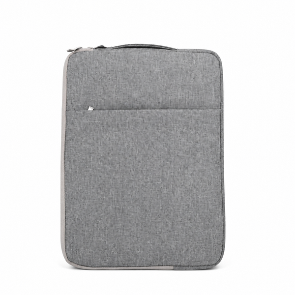 Grey 13.3-Inch Laptop Carry Sleeve with Front Storage Pocket and Cushioned Interior