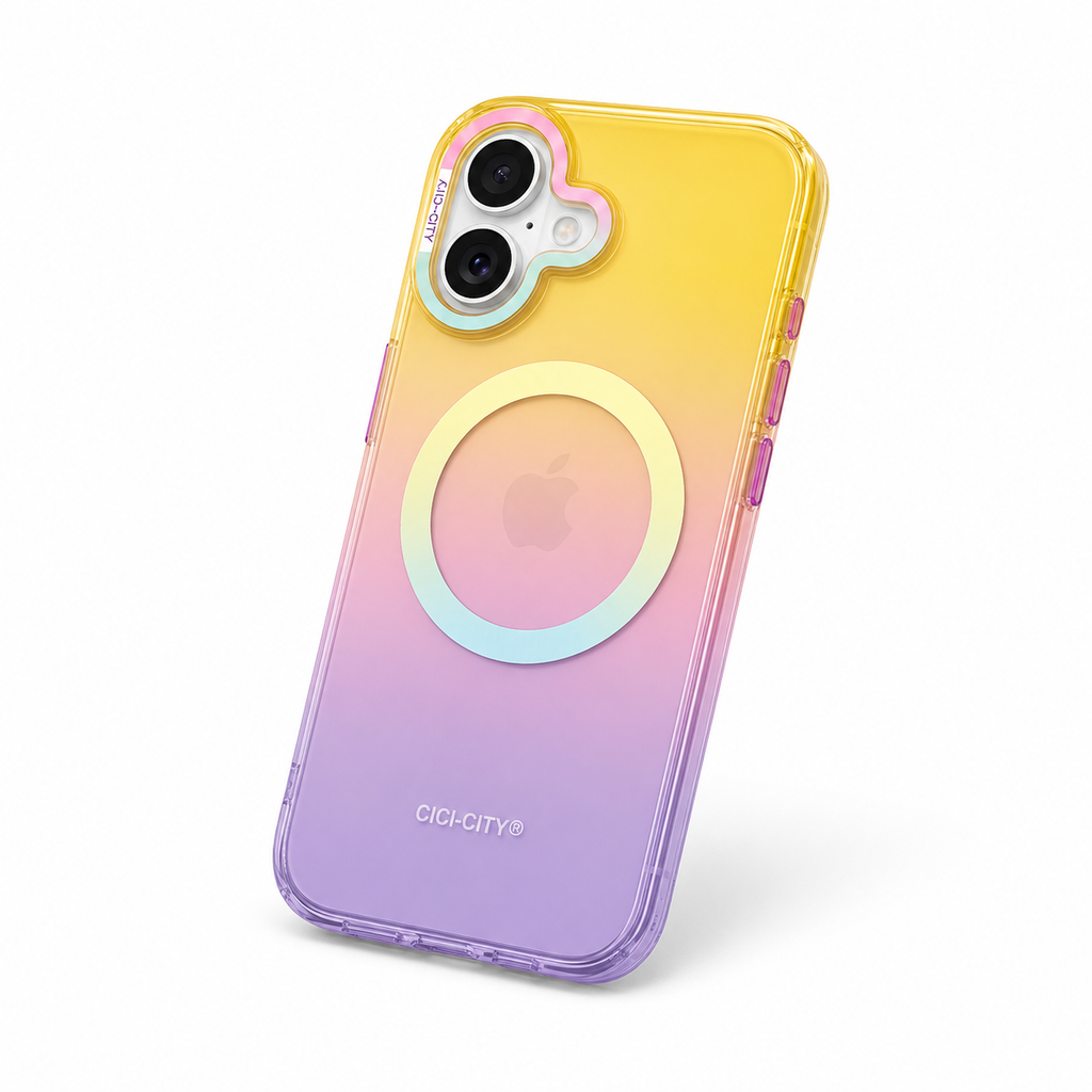 Matte Joyful – Phone Case with Built-In Magnetic Ring & Raised Camera Protection