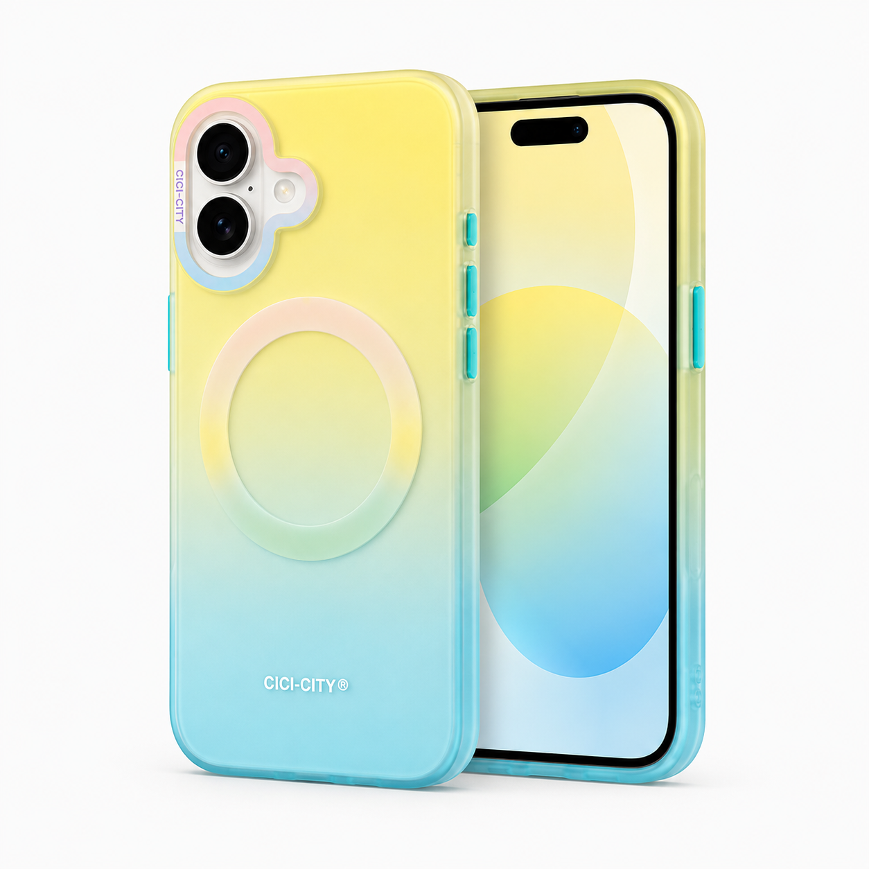 Matte Joyful – Phone Case with Built-In Magnetic Ring & Raised Camera Protection