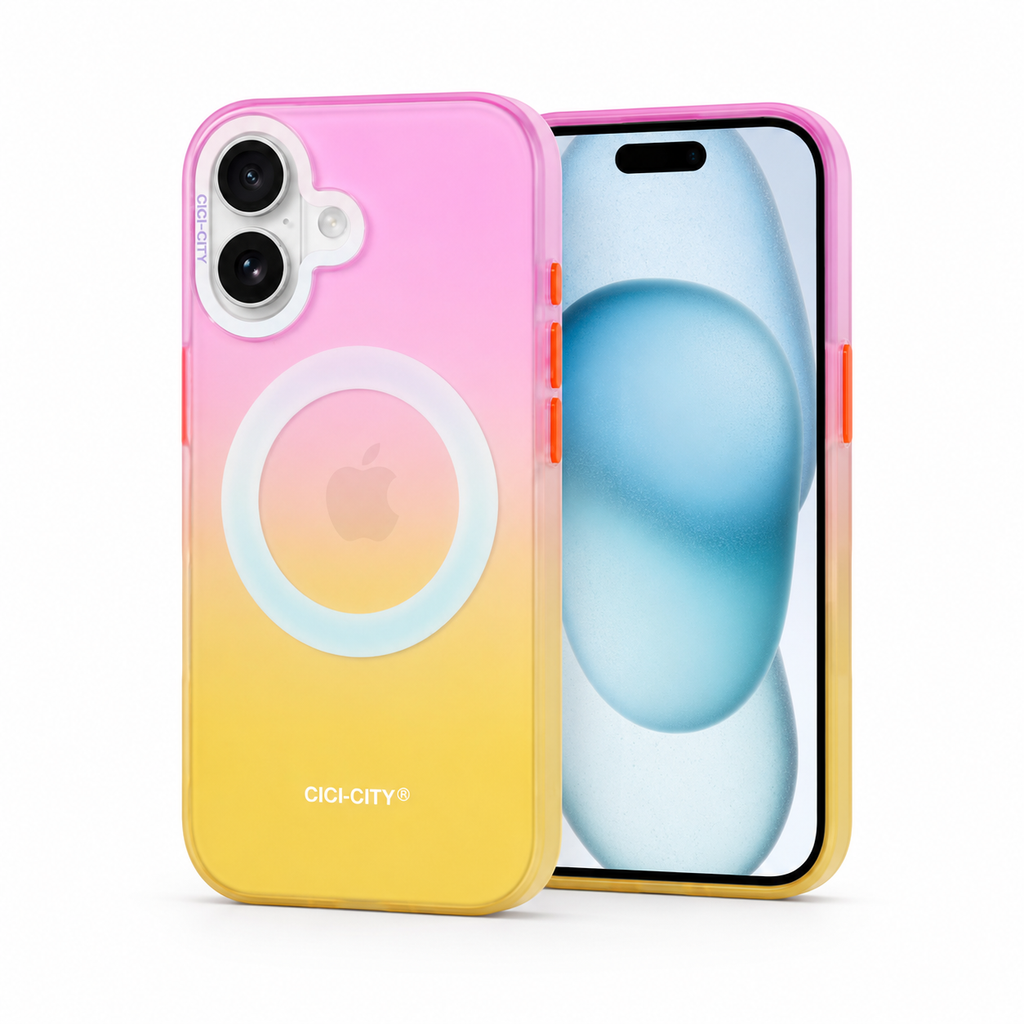 Matte Joyful – Phone Case with Built-In Magnetic Ring & Raised Camera Protection