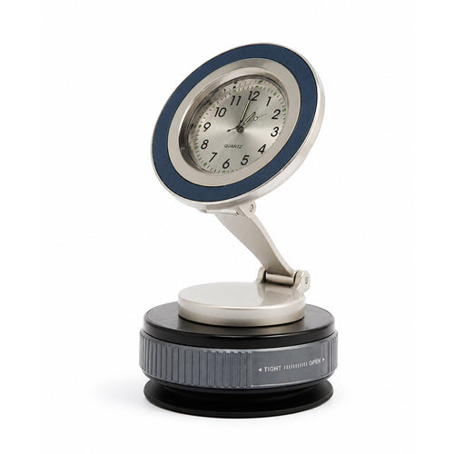 Back Pocket Adjustable Foldable Analog Table Clock with Rotating Stand – Modern Quartz Desk Clock for Home & Office