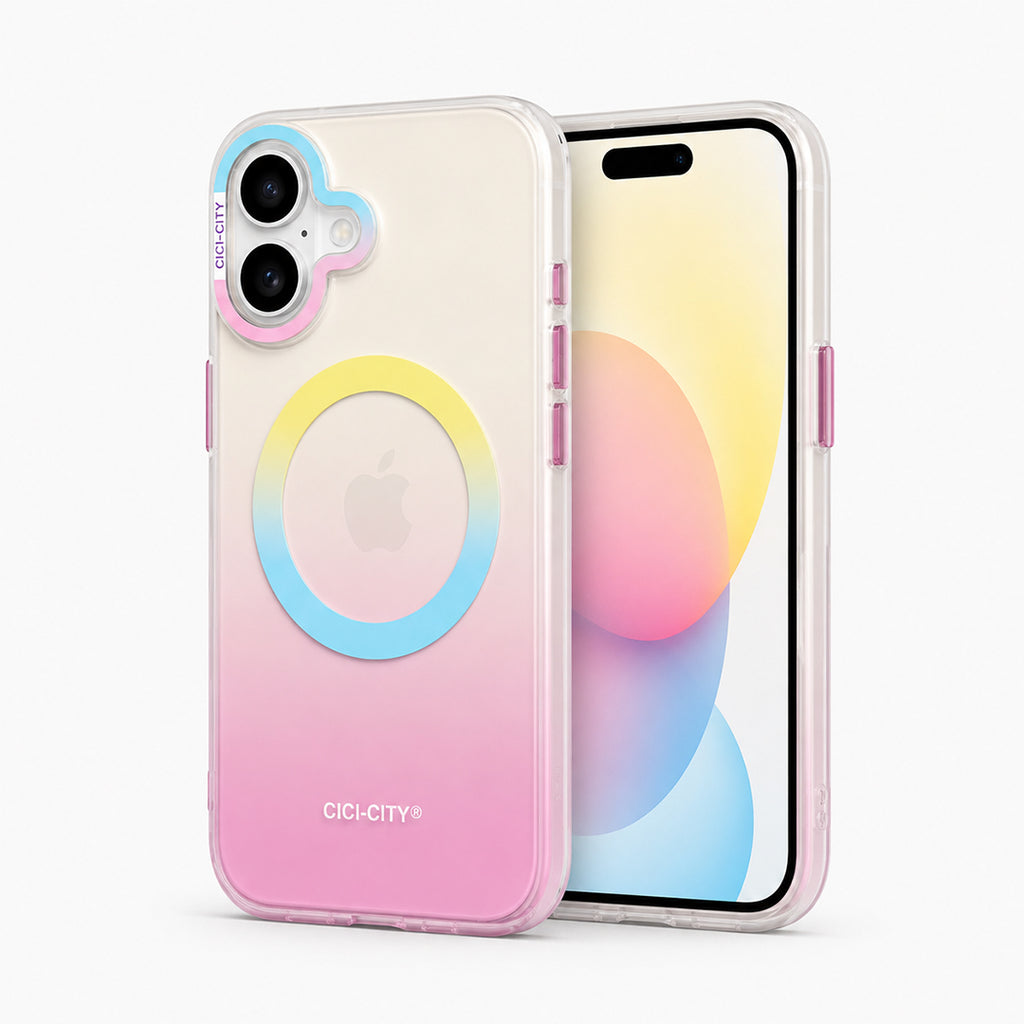 Matte Joyful – Phone Case with Built-In Magnetic Ring & Raised Camera Protection